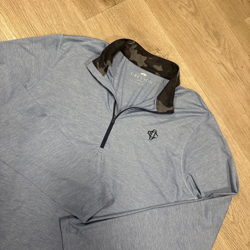 Greyson Pullover Men's XL Blue Brrr 1/4 Zip Golf Pullover X Omaha Country Club